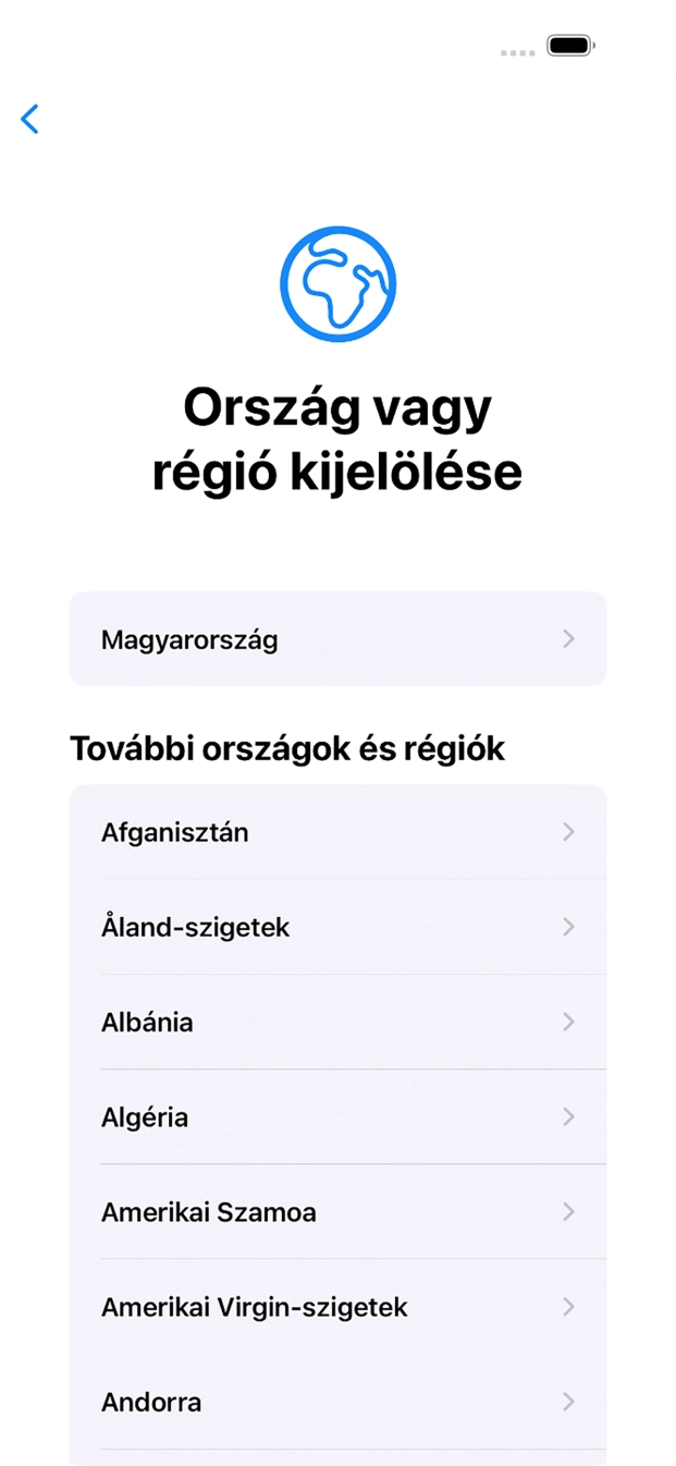 Válaszd ki a kívánt országot vagy régiót.