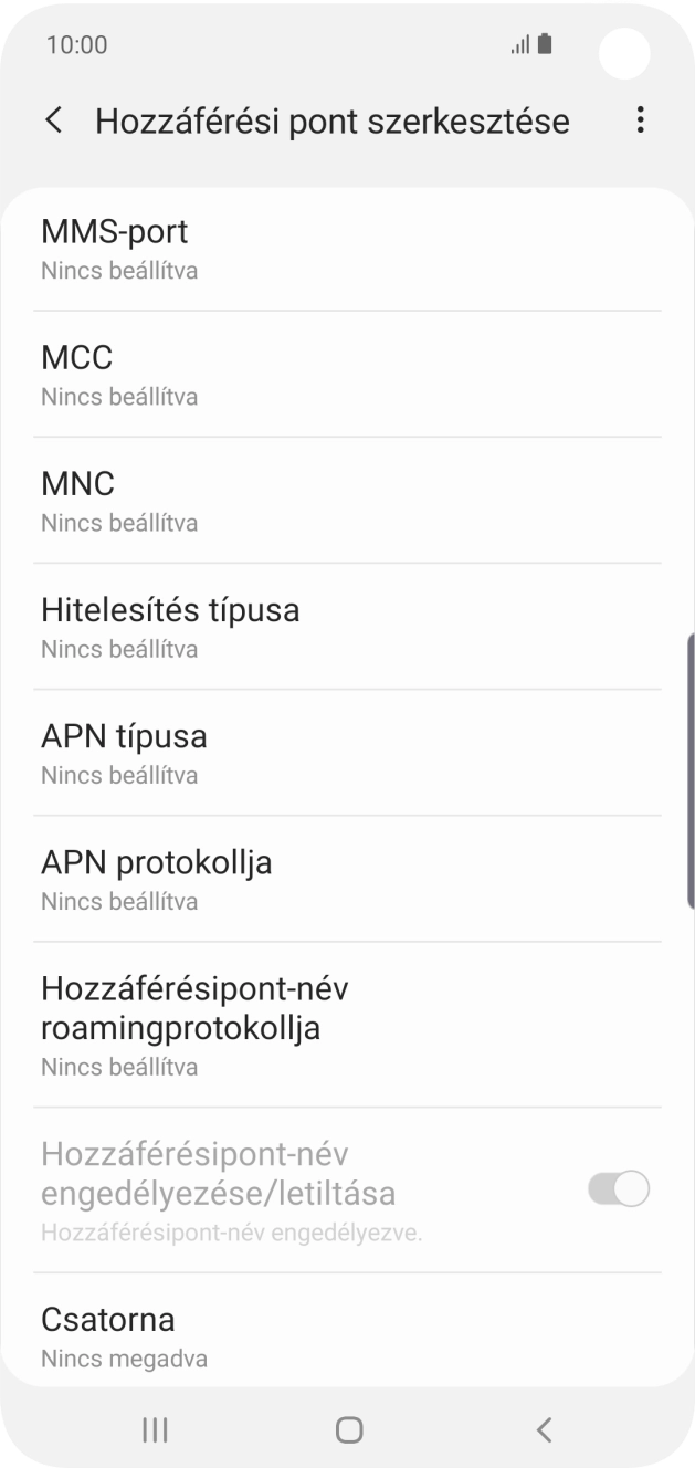 Válaszd az MMS-port lehetőséget.