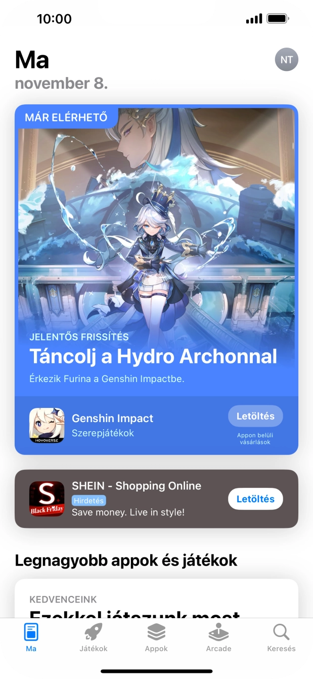 Válaszd a Keresés lehetőséget. Válaszd a Keresés lehetőséget.