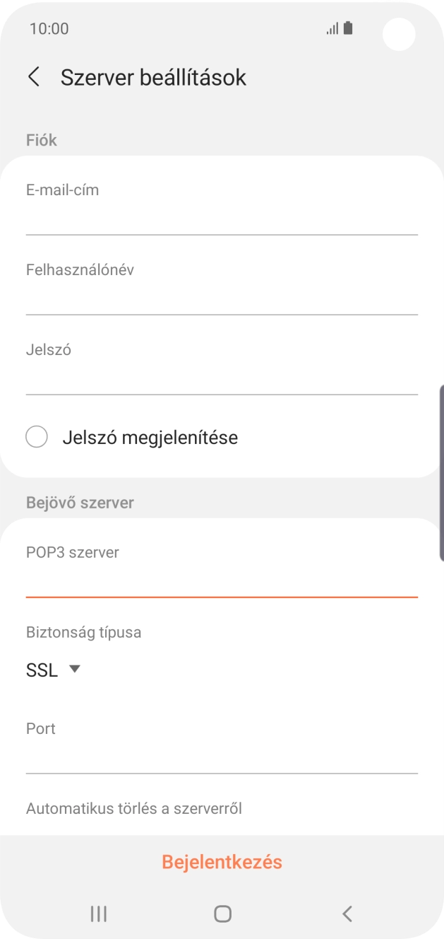 Nyisd le az „Biztonság típusa” alatt legördülő menüt.