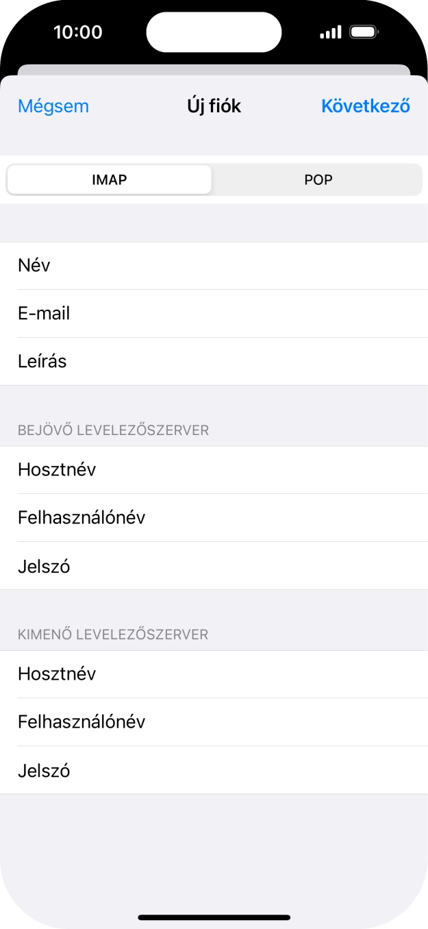 Válaszd a Következő lehetőséget.