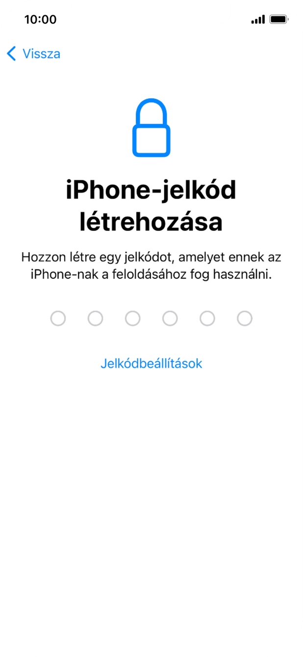 Válaszd a Jelkódbeállítások lehetőséget. Válaszd a Jelkódbeállítások lehetőséget.