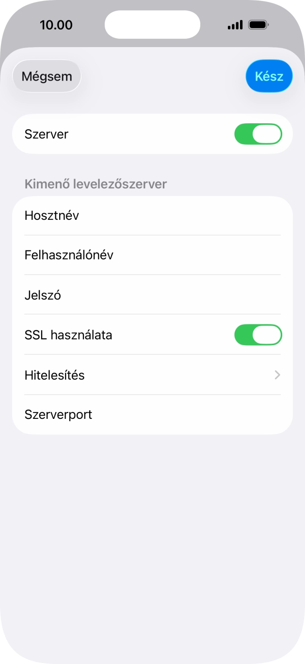 Válaszd a Hitelesítés lehetőséget.