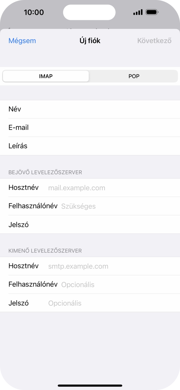 Válaszd a POP lehetőséget.