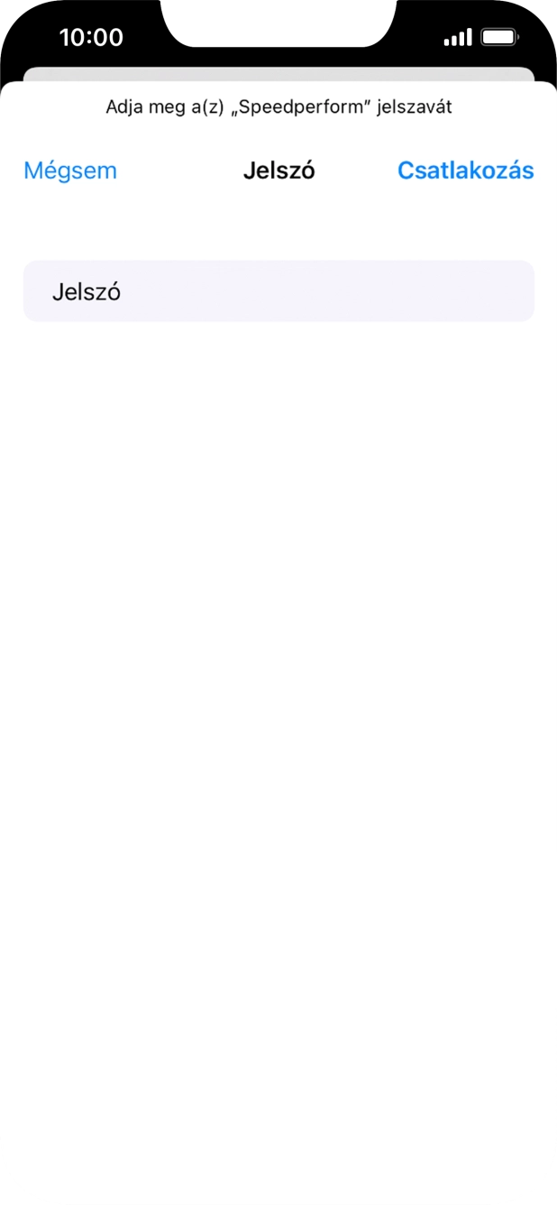 Írd be a Wi-Fi hálózatodhoz tartózó jelszót, és válaszd a Csatlakozás lehetőséget.