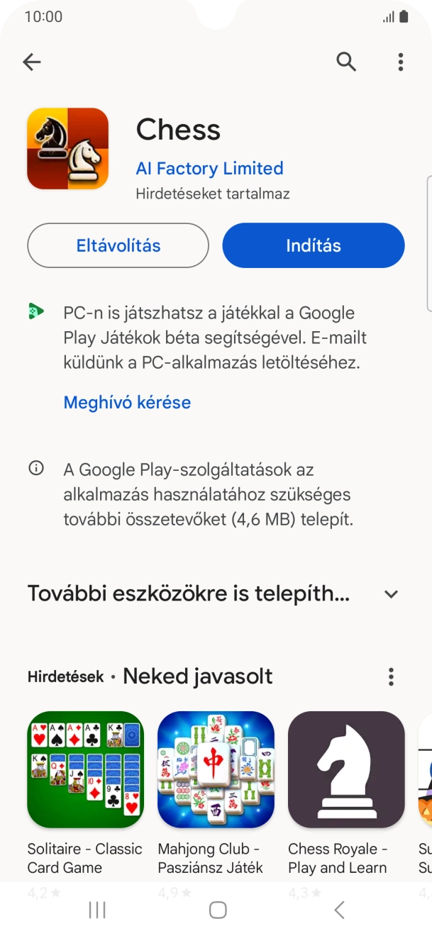 A befejezéshez, és ahhoz, hogy visszatérhess a főképernyőhöz, nyomd meg a főgombot.