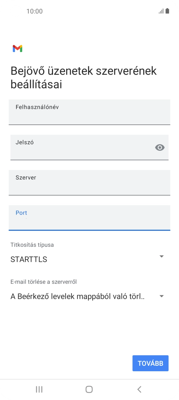 Nyisd le a „Titkosítás típusa” alatt legördülő menüt.
