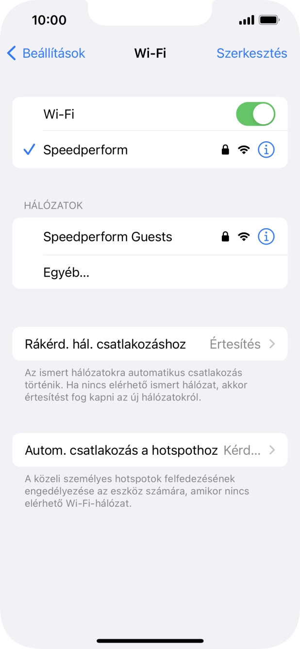 Húzd az ujjad felfelé a kijelző aljáról, hogy visszatérj a kezdőképernyőhöz.