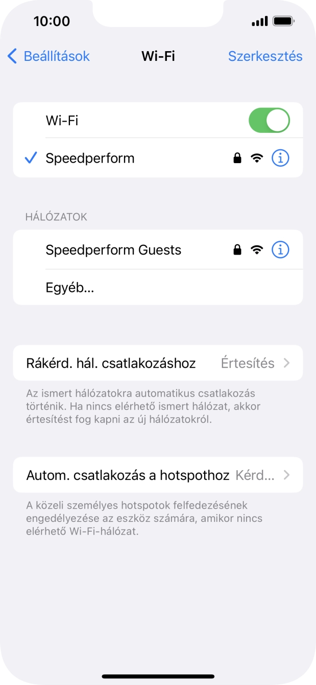 Húzd az ujjad felfelé a kijelző aljáról, hogy visszatérj a kezdőképernyőhöz.