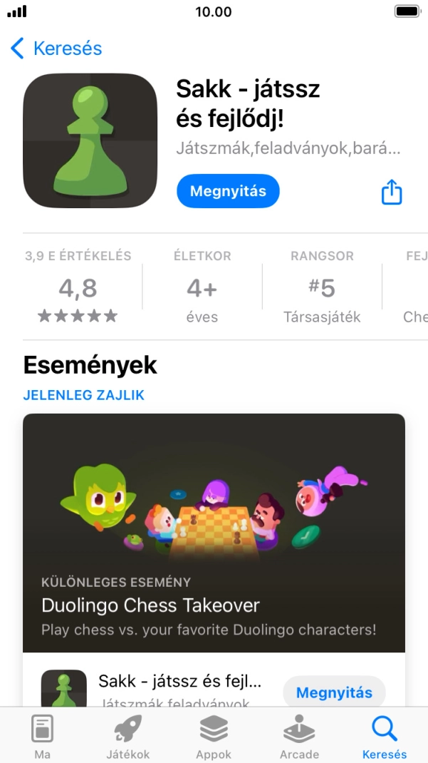 A befejezéshez, és ahhoz, hogy visszatérhess a főképernyőhöz, nyomd meg a főgombot.