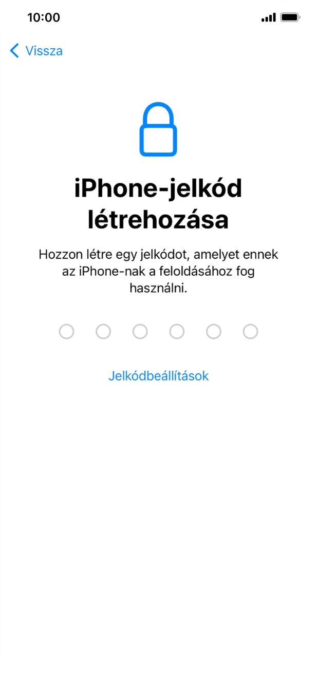 Válaszd a Jelkódbeállítások lehetőséget.