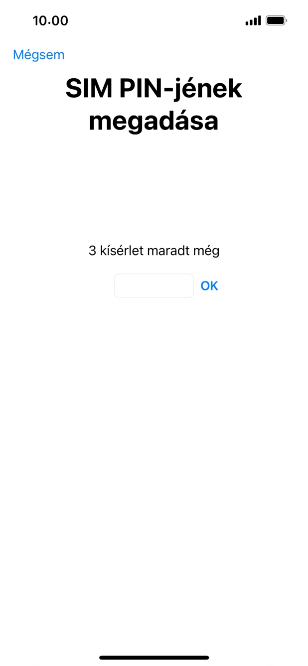 Amennyiben a SIM-kártyád zárolva van, írd be a PIN-kódodat, és válaszd az OK lehetőséget.