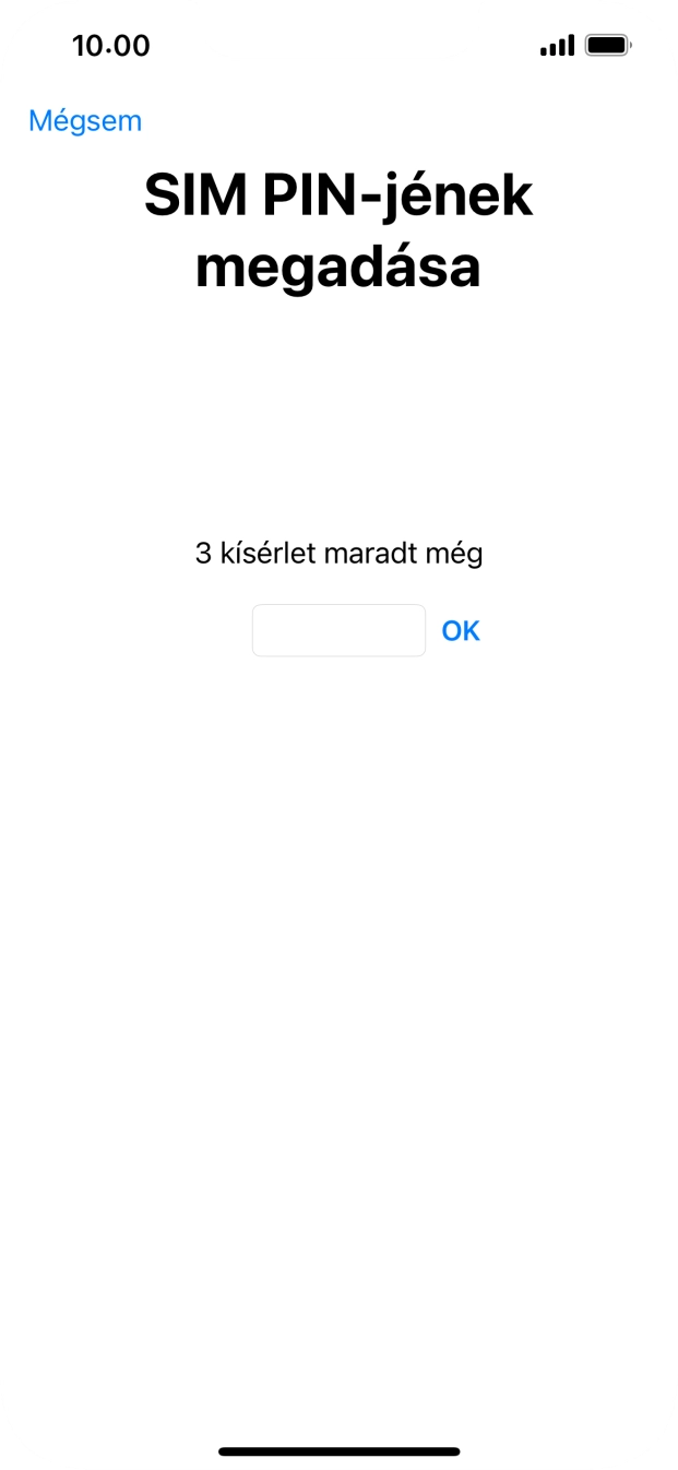 Amennyiben a SIM-kártyád zárolva van, írd be a PIN-kódodat, és válaszd az OK lehetőséget.