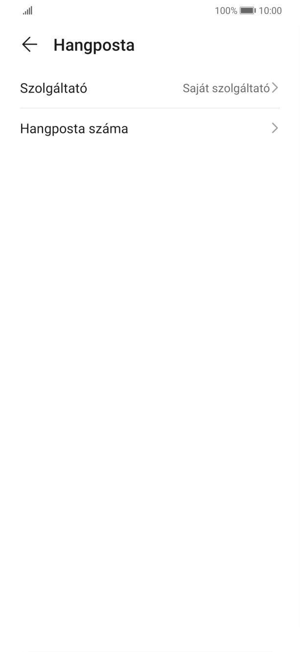 Válaszd a Hangposta száma lehetőséget.