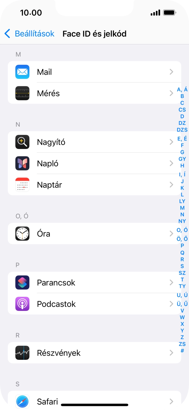 Válaszd a Mail lehetőséget.