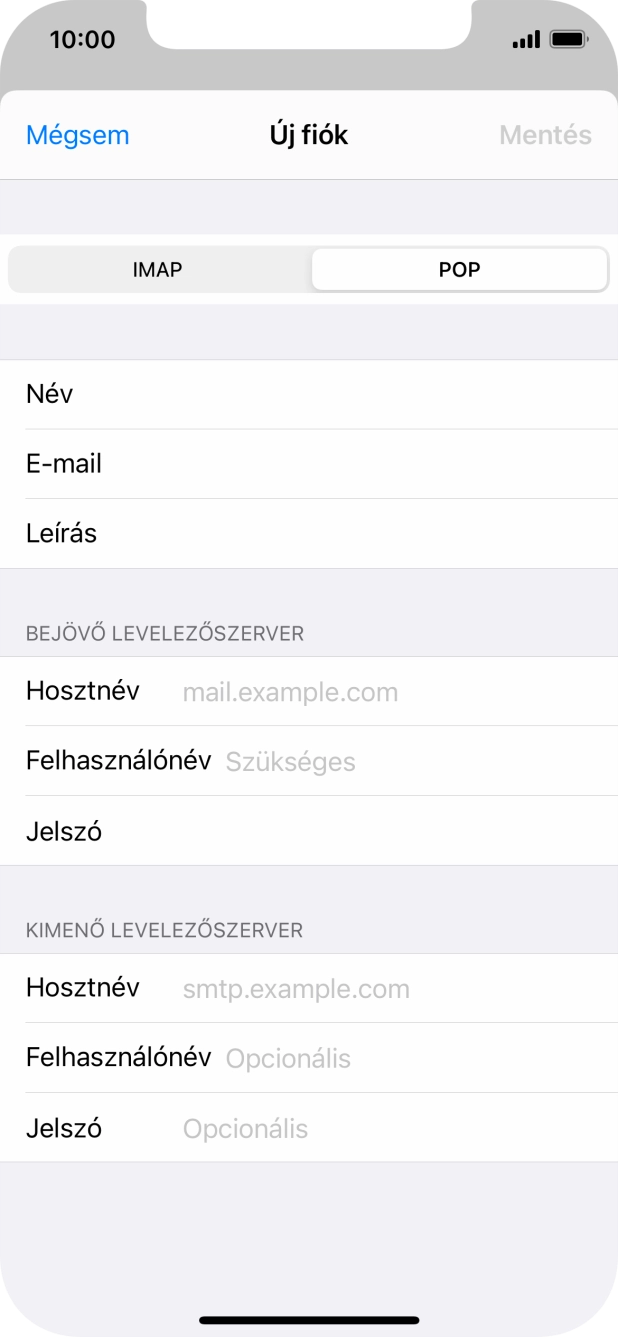 Válaszd a Hosztnév lehetőséget.