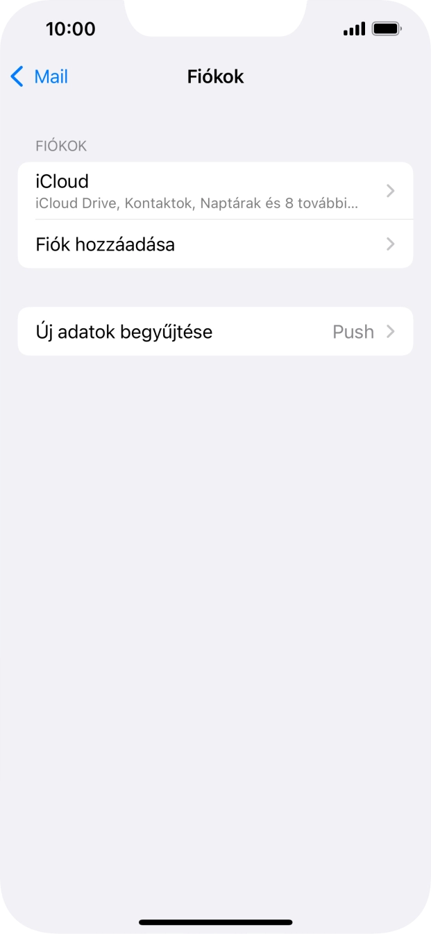 Válaszd a Fiók hozzáadása lehetőséget.