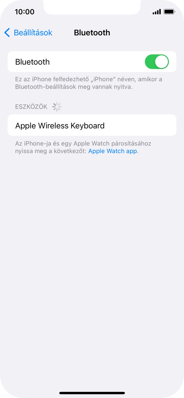 Válaszd ki a kívánt Bluetooth-eszközt, és kövesd a kijelzőn megjelenő utasításokat annak telefonodhoz történő csatlakoztatásához. Válaszd ki a kívánt Bluetooth-eszközt, és kövesd a kijelzőn megjelenő utasításokat annak telefonodhoz történő csatlakoztatásához.