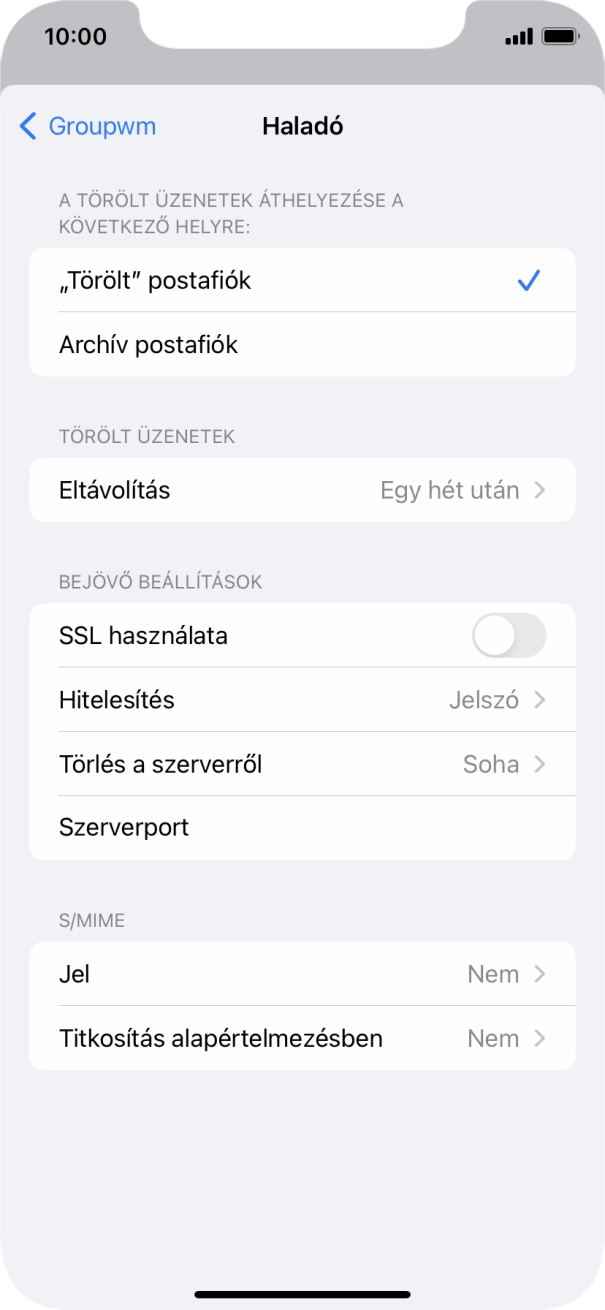Válaszd a Hitelesítés lehetőséget.