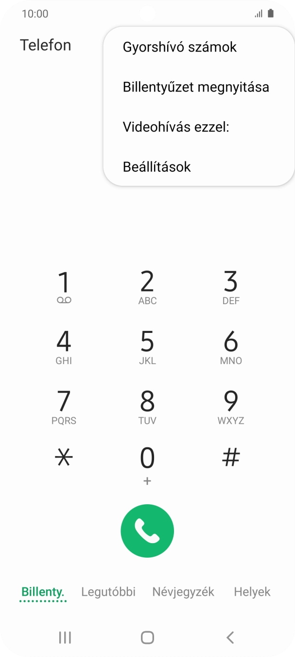 Válaszd a Beállítások lehetőséget.