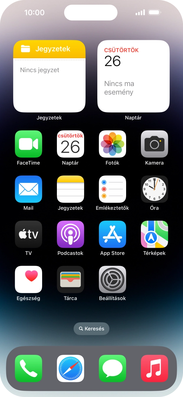 Válaszd a Beállítások lehetőséget. Válaszd a Beállítások lehetőséget.