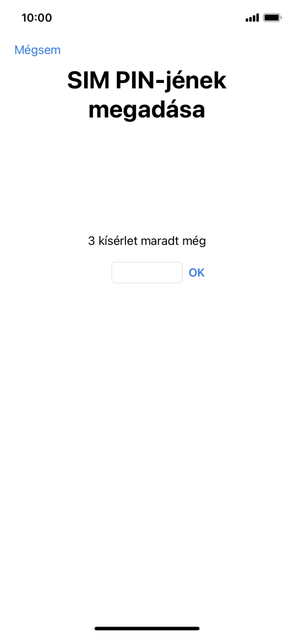 Amennyiben a SIM-kártyád zárolva van, írd be a PIN-kódodat, és válaszd az OK lehetőséget.