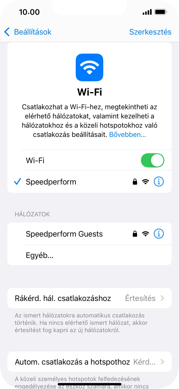 Húzd az ujjad felfelé a kijelző aljáról, hogy visszatérj a kezdőképernyőhöz.