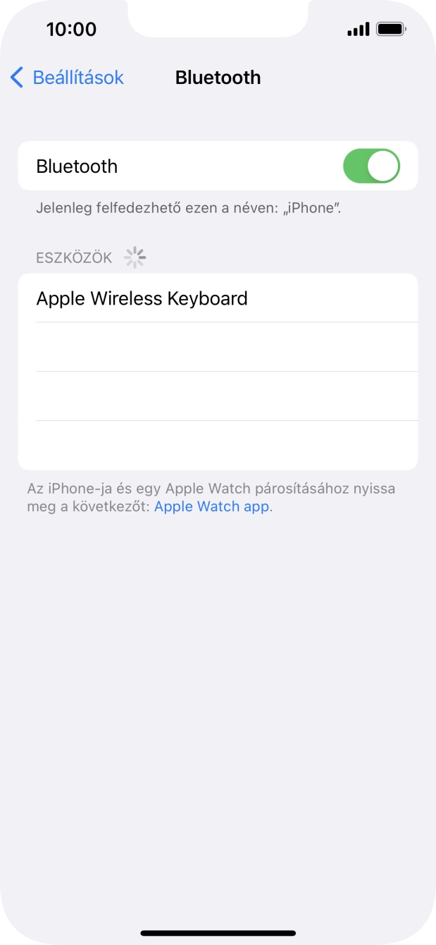 Válaszd ki a kívánt Bluetooth-eszközt, és kövesd a kijelzőn megjelenő utasításokat annak telefonodhoz történő csatlakoztatásához.