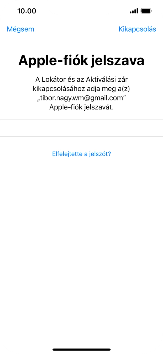 Írd be az Apple ID-dhoz tartózó jelszót, és válaszd a Kikapcsolás lehetőséget. Várj egy kicsit, amíg a telefon visszaállítja a gyári beállításokat. A telefon konfigurálásához és ahhoz, hogy üzemkész állapotba hozd, kövesd a képernyőn megjelenő utasításokat.