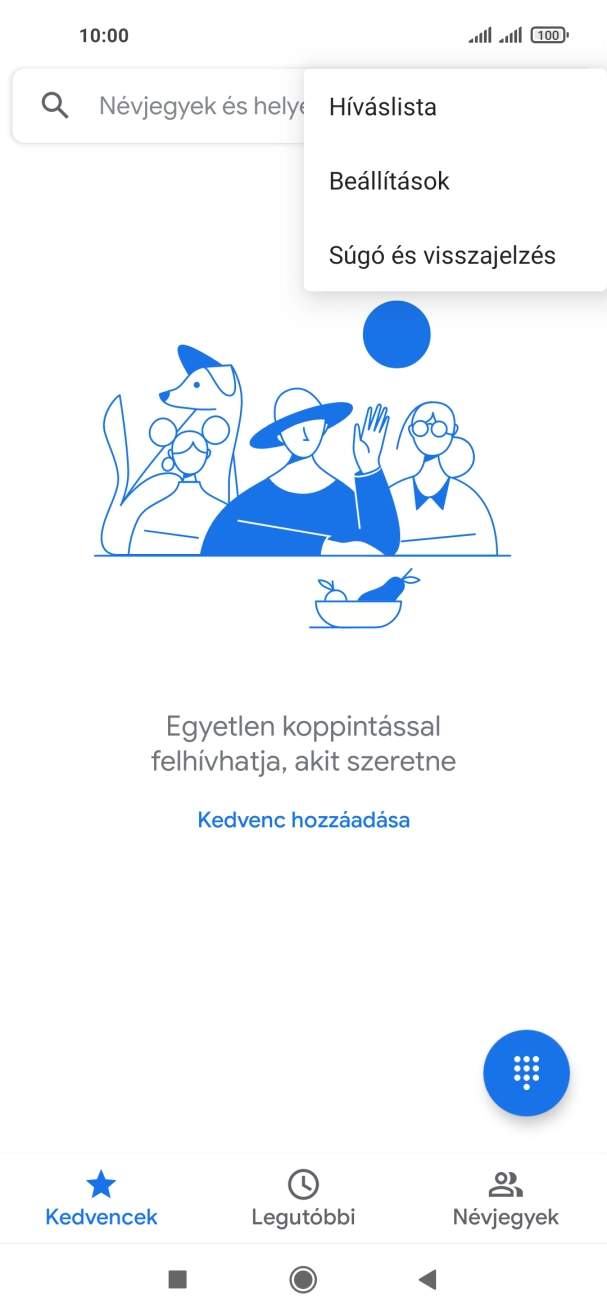 Válaszd a Beállítások lehetőséget. Válaszd a Beállítások lehetőséget.