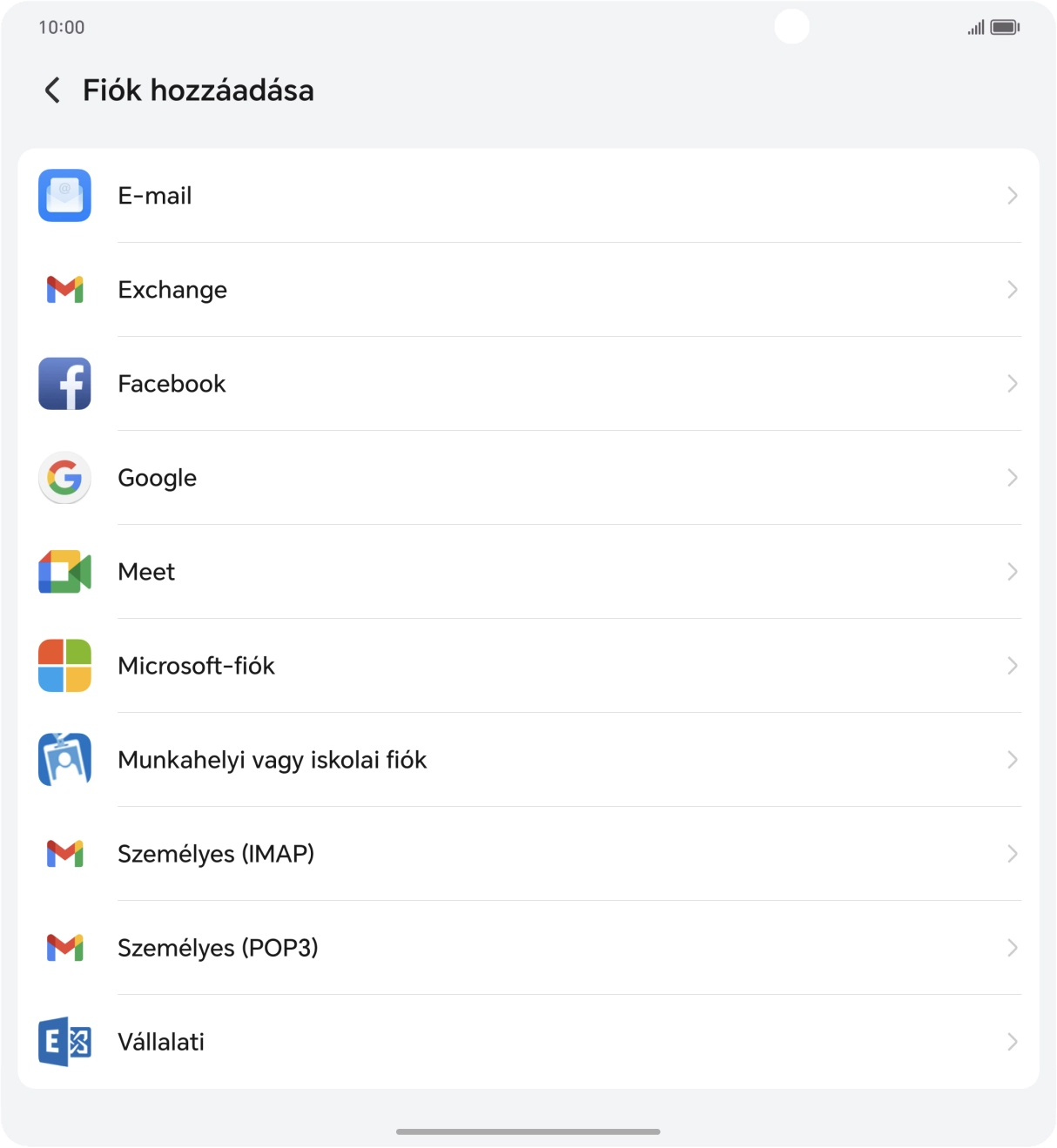Válaszd a Személyes (IMAP) lehetőséget.