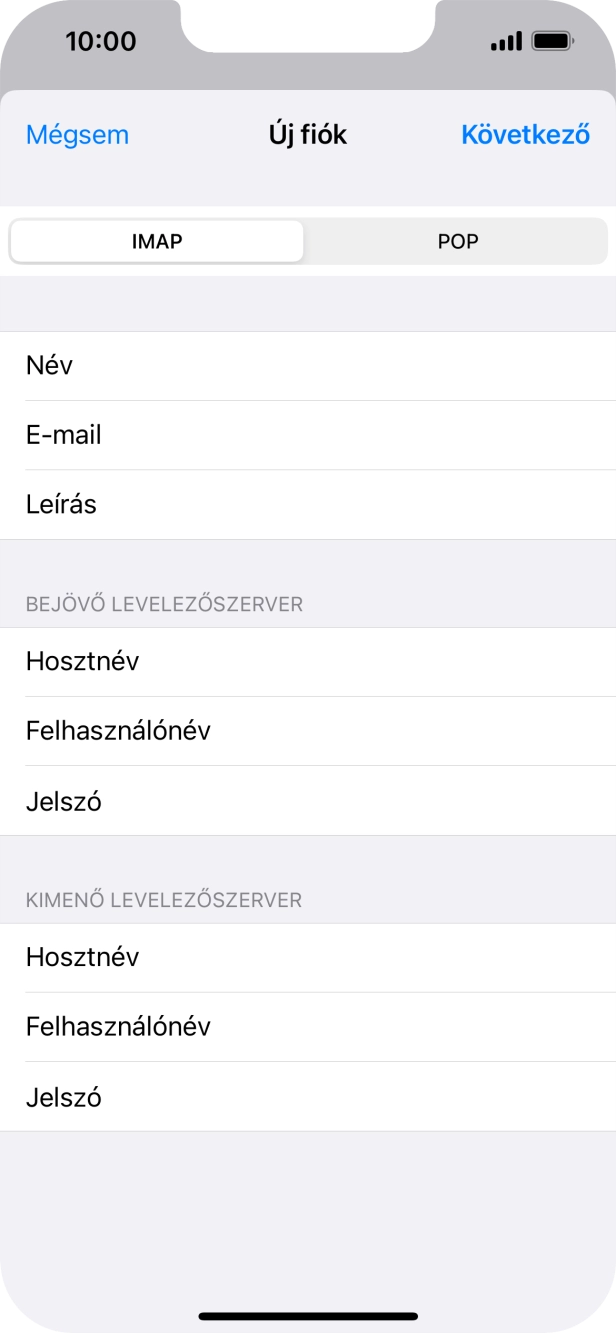 Válaszd a Következő lehetőséget.