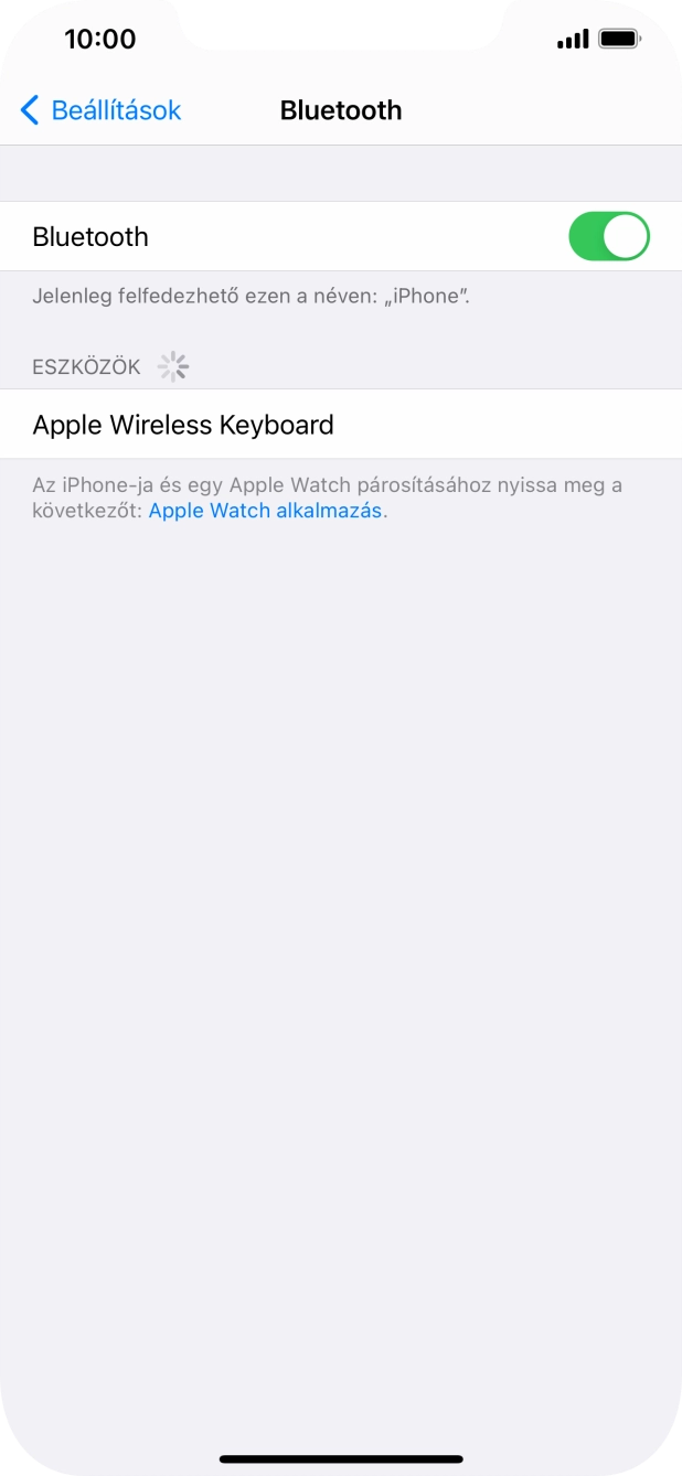 Válaszd ki a kívánt Bluetooth-eszközt, és kövesd a kijelzőn megjelenő utasításokat annak telefonodhoz történő csatlakoztatásához.