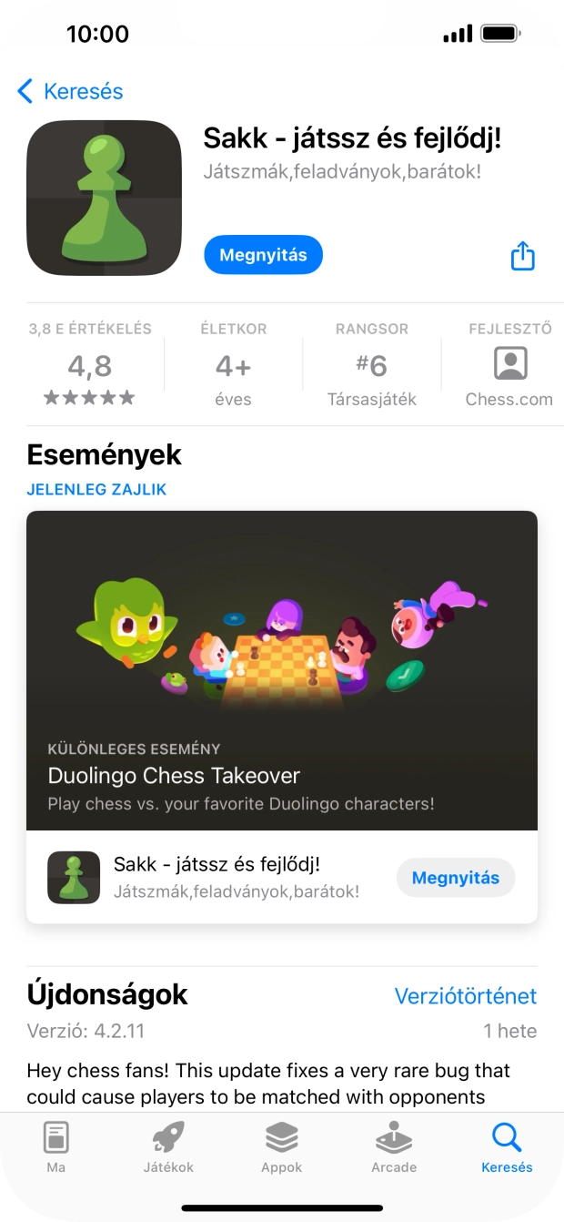 Húzd az ujjad felfelé a kijelző aljáról, hogy visszatérj a kezdőképernyőhöz.