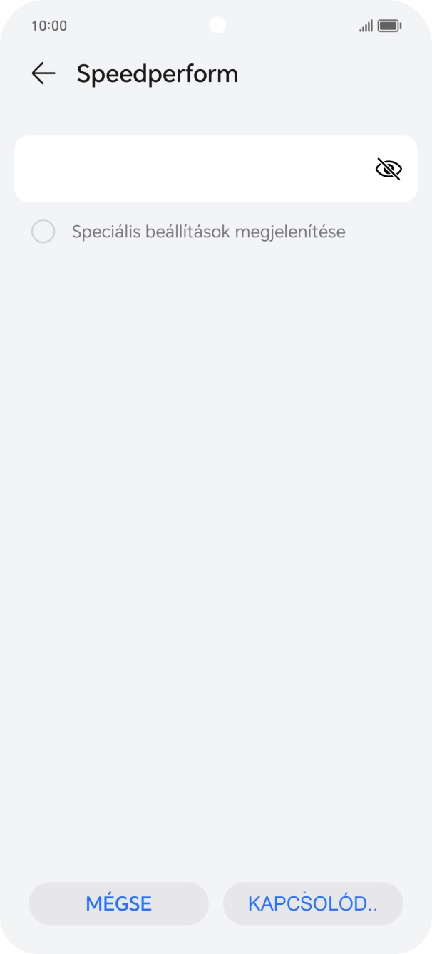 Írd be a Wi-Fi hálózathoz tartózó jelszót, és válaszd a KAPCSOLÓD.. lehetőséget.