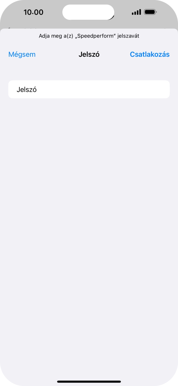 Válaszd a Csatlakozás lehetőséget.