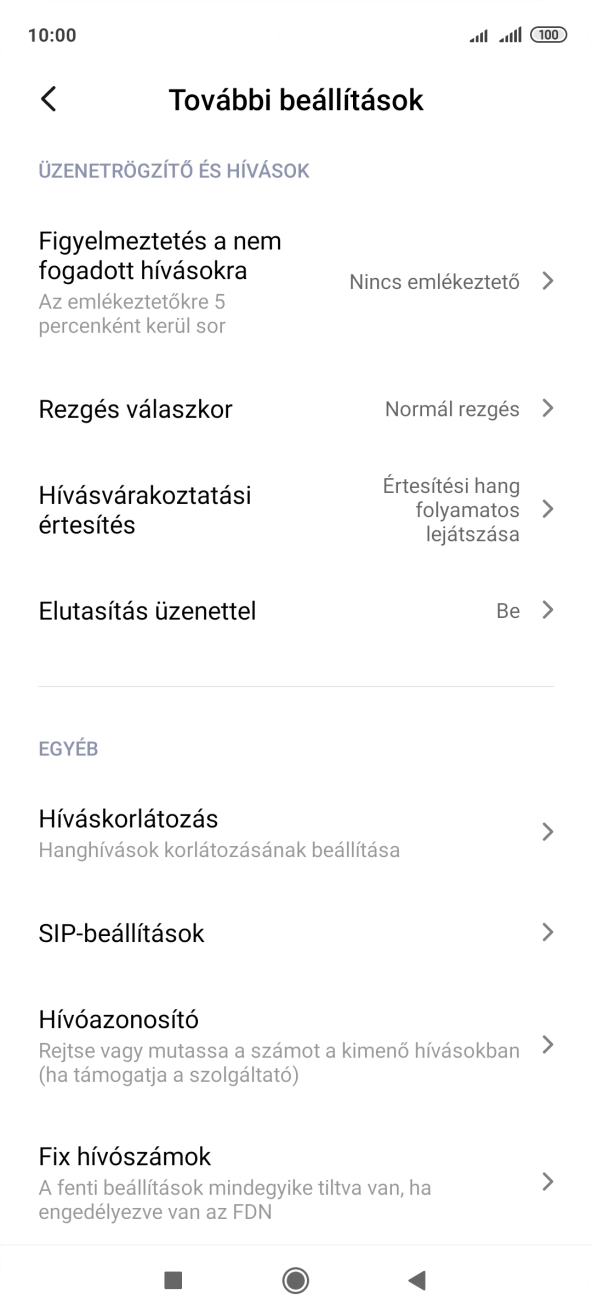 Válaszd a Hívóazonosító lehetőséget.