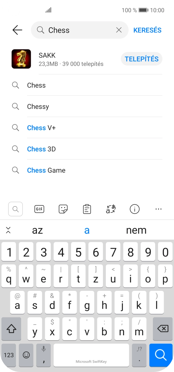 Írd be a keresett alkalmazás nevét vagy kategóriáját, és kattints a keresés ikonra.