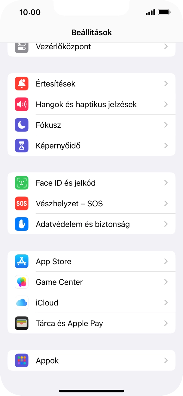 Válaszd az Appok lehetőséget.
