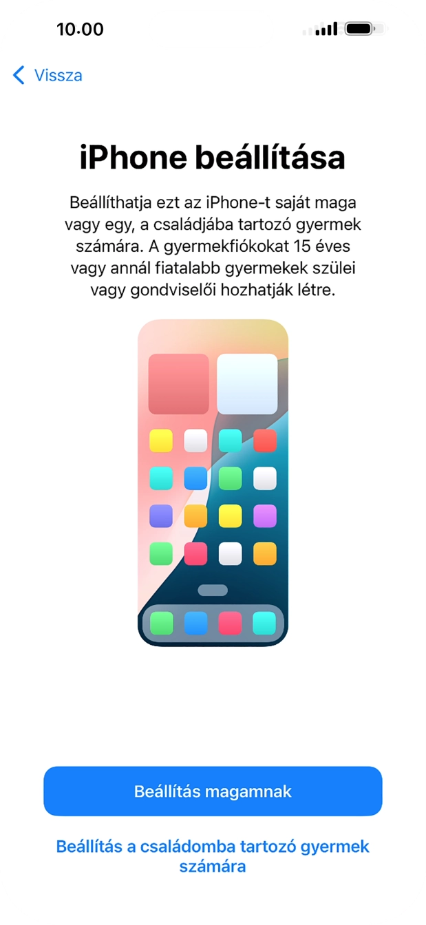 Válaszd a Beállítás magamnak lehetőséget.