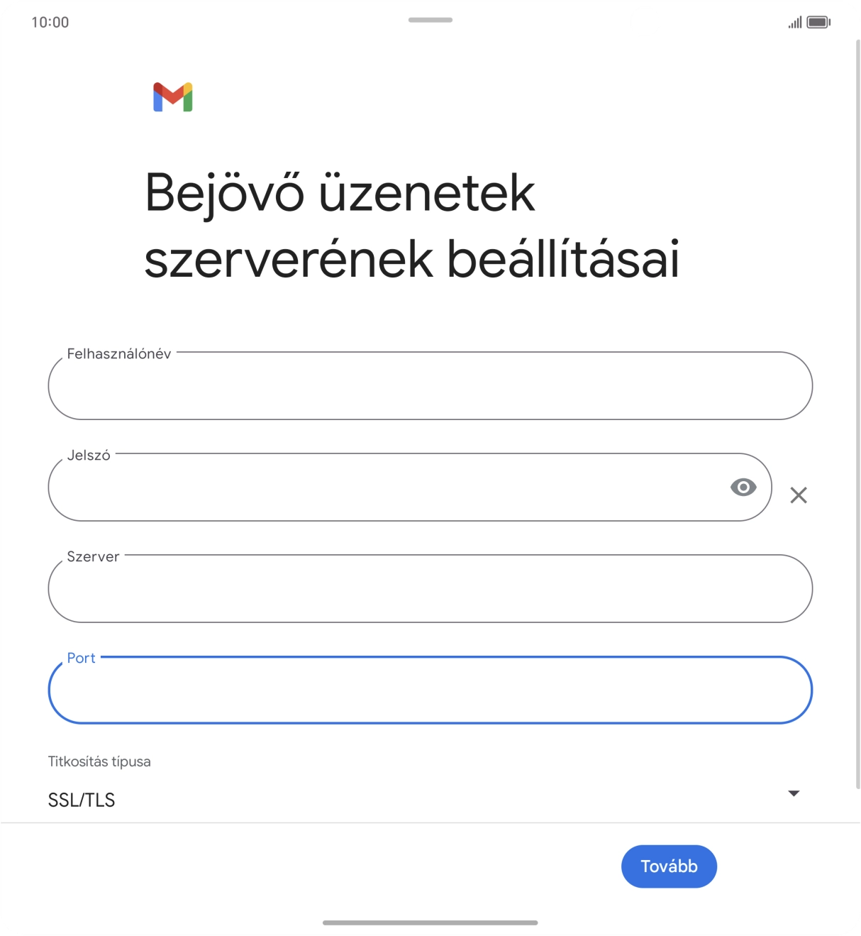 Válaszd a Tovább lehetőséget.