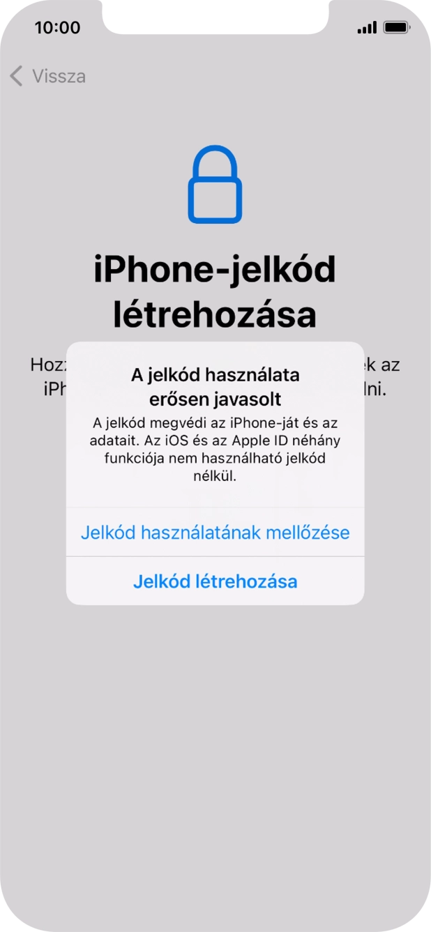 Ha kikapcsolod a funkciót, válaszd a Jelkód használatának mellőzése lehetőséget. Ha kikapcsolod a funkciót, válaszd a Jelkód használatának mellőzése lehetőséget.