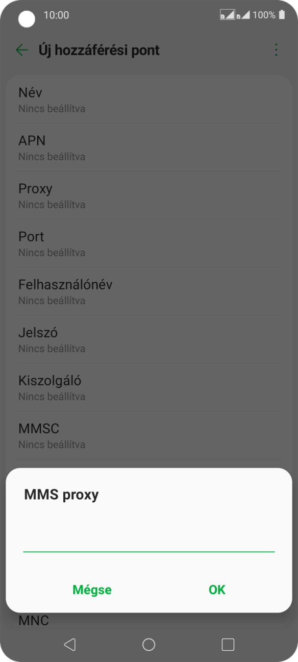 Írd be azt, hogy 80.244.097.002, és válaszd az OK lehetőséget.