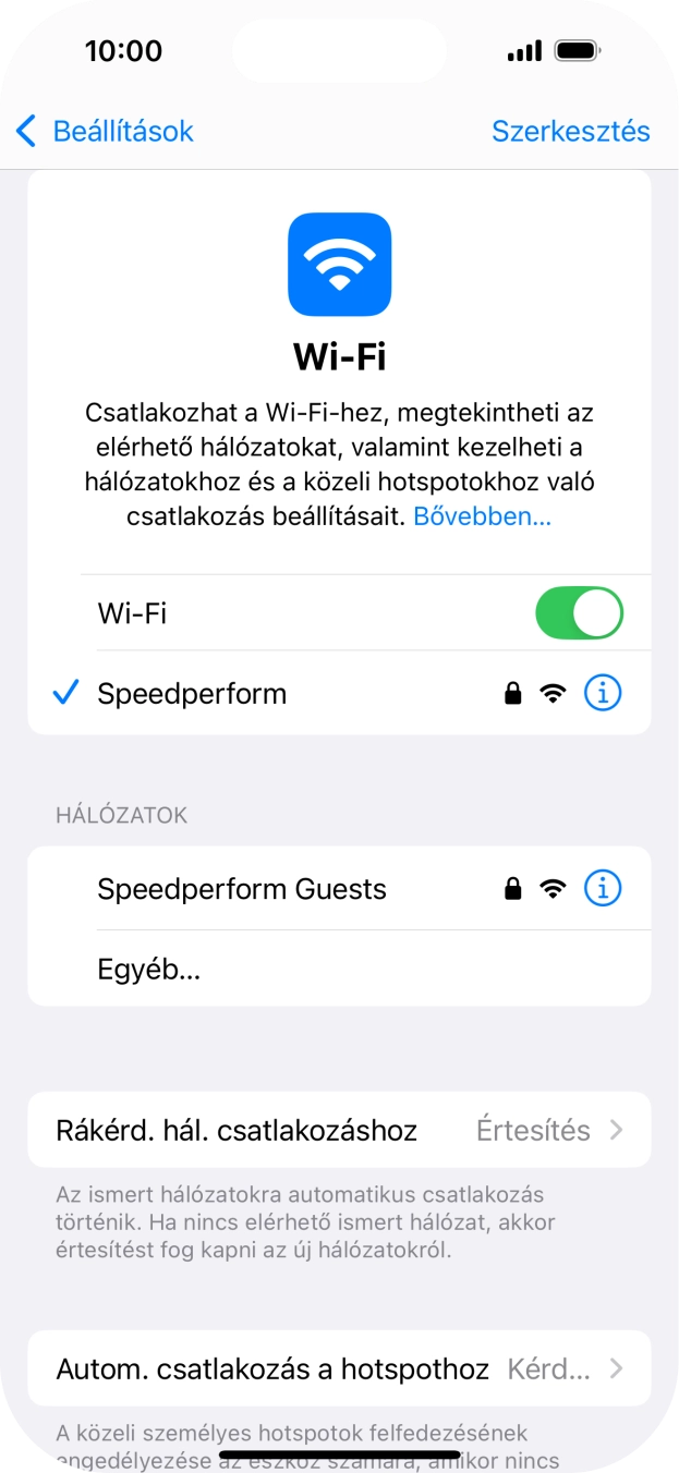 Húzd az ujjad felfelé a kijelző aljáról, hogy visszatérj a kezdőképernyőhöz.