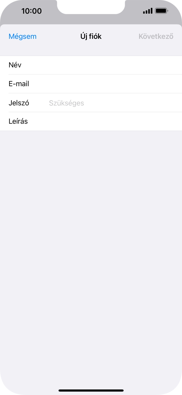 Kattints a Jelszó mezőre, és írd be az e-mail-fiókodhoz tartozó jelszót.