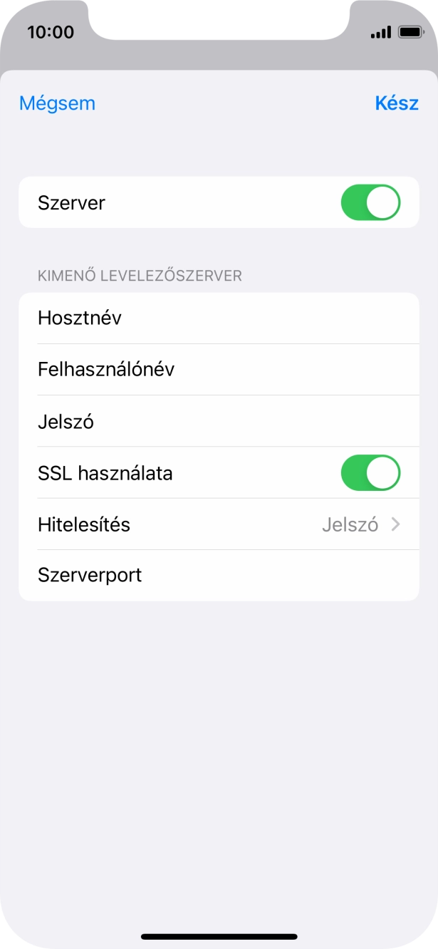 Kattints az „SSL használata” melletti csúszkára a funkció kikapcsolásához.