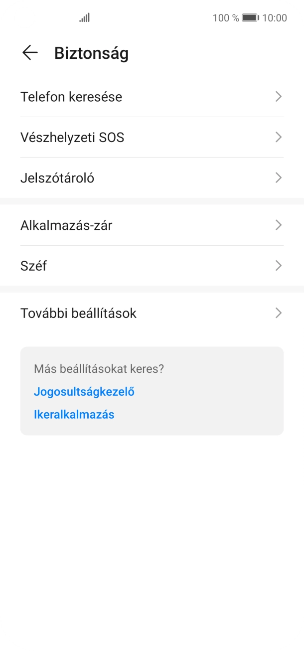 Válaszd a További beállítások lehetőséget.