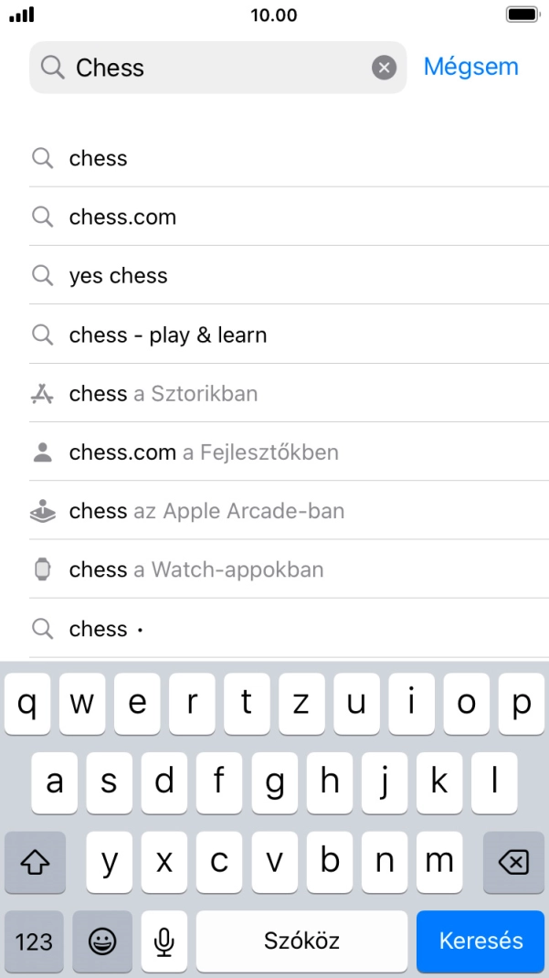 Válaszd a Keresés lehetőséget.