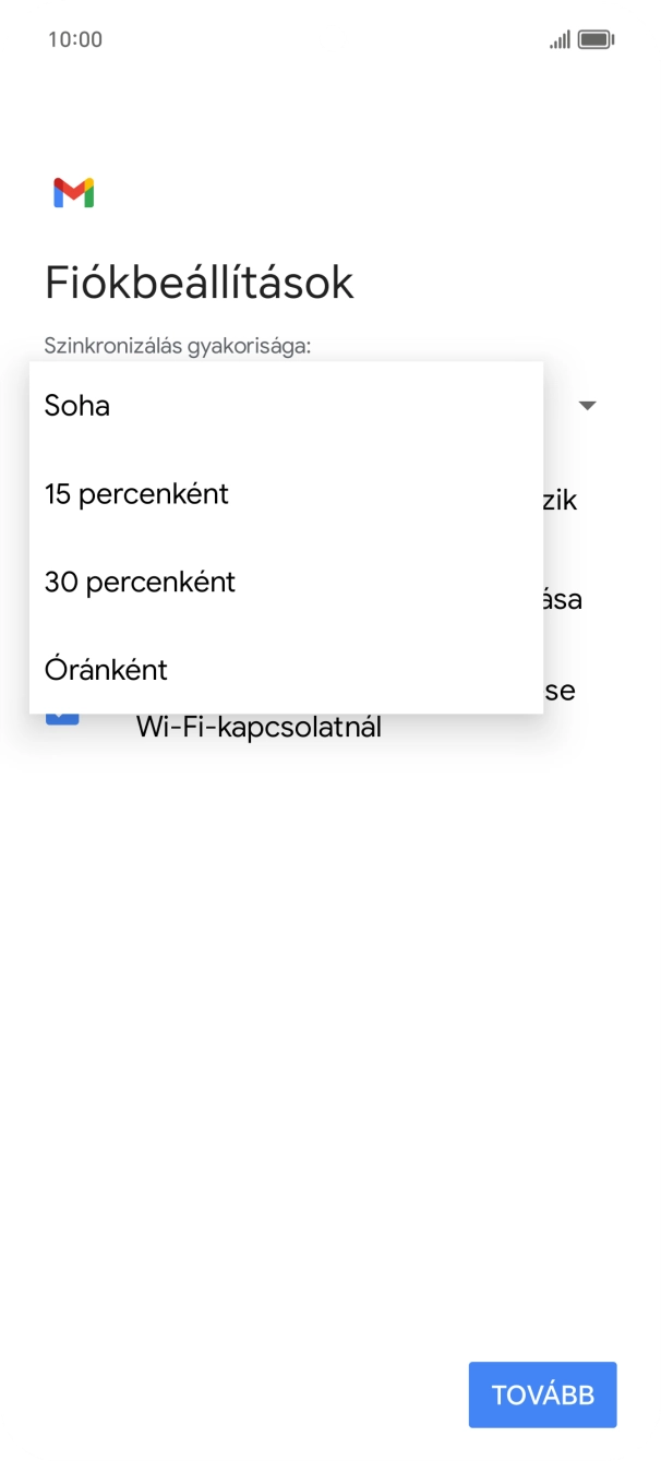 Válaszd ki a kívánt beállítást.