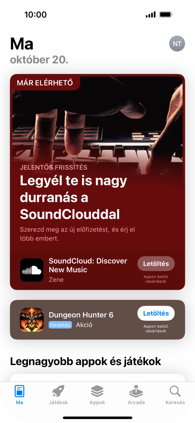 Válaszd a Keresés lehetőséget. Válaszd a Keresés lehetőséget.